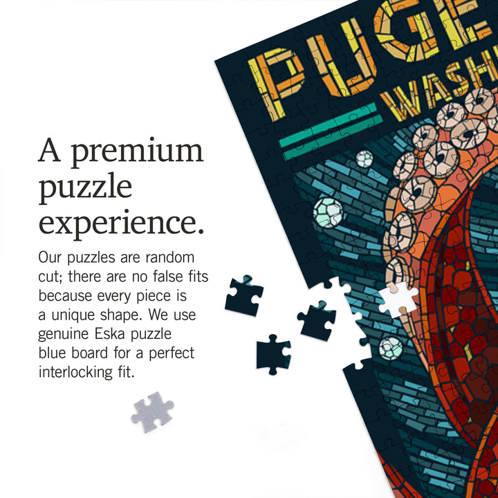 Puget Sound, Washington, Octopus Mosaic, Jigsaw Puzzle Puzzle Lantern Press 