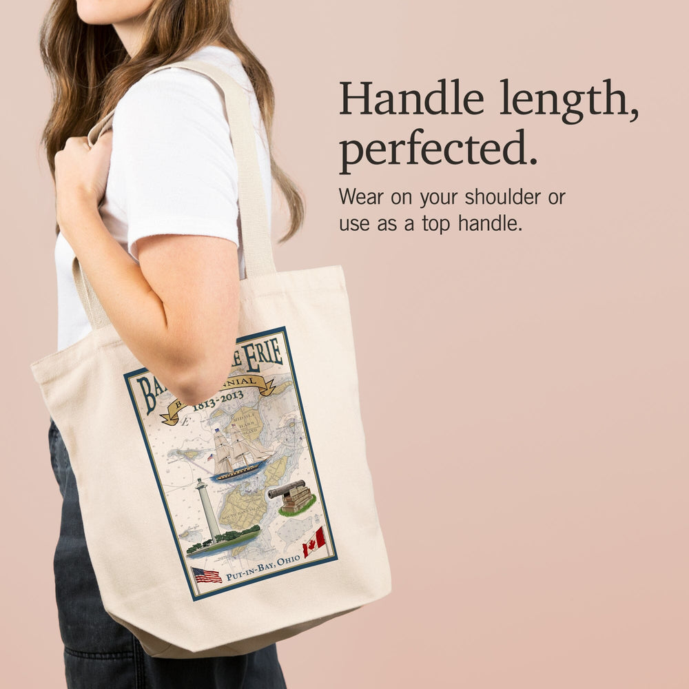 Put-In-Bay, Ohio, Battle of Lake Erie Nautical Chart, Tote Bag Totes Lantern Press 
