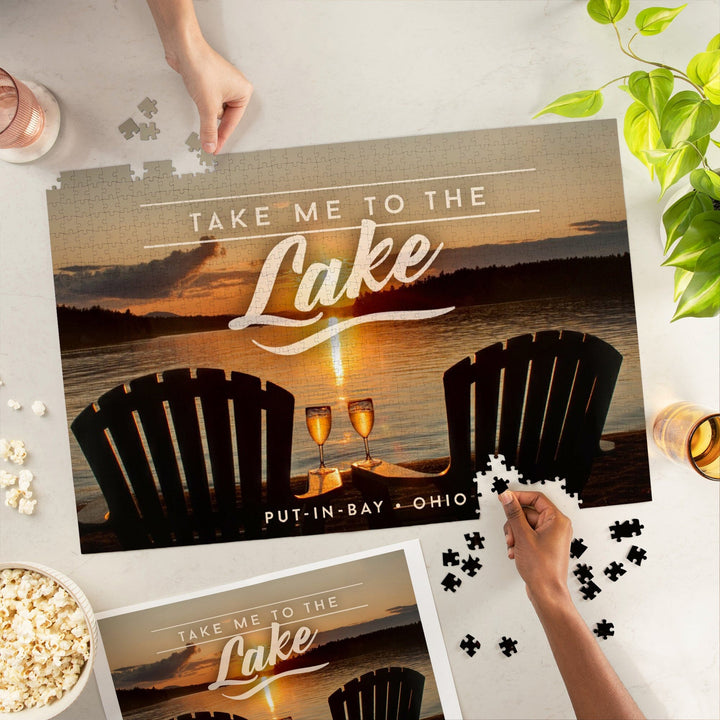 Put-in-Bay, Ohio, Take Me to the Lake, Sunset View, Jigsaw Puzzle Puzzle Lantern Press 