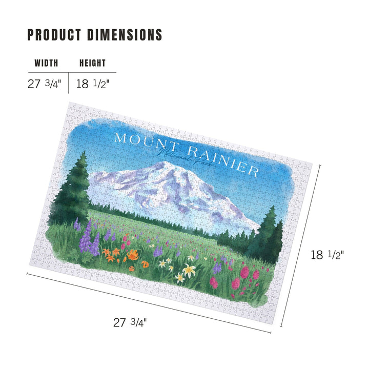 Rainier National Park, Washington, Botanical Rainier, Jigsaw Puzzle Puzzle Lantern Press 