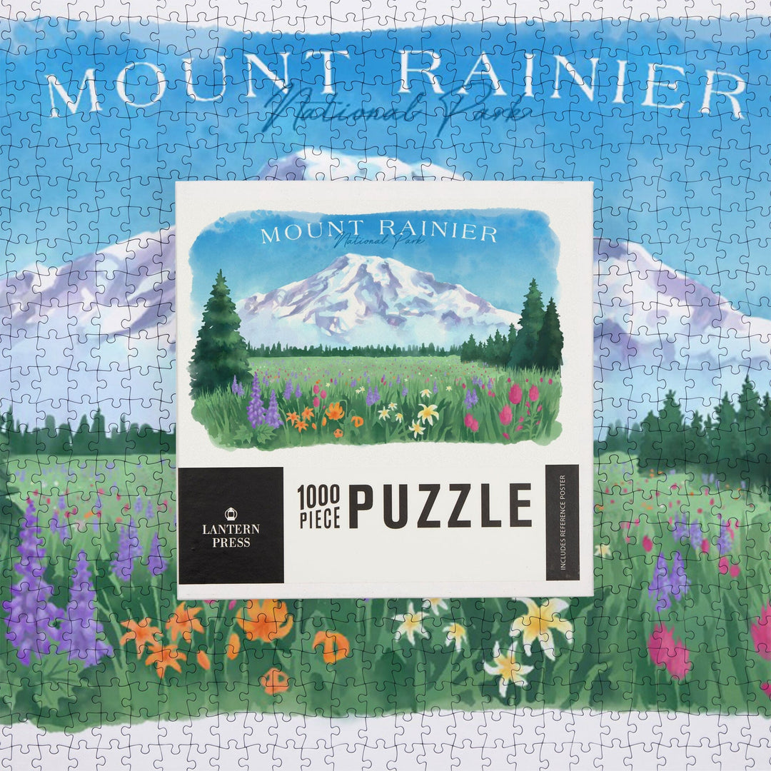 Rainier National Park, Washington, Botanical Rainier, Jigsaw Puzzle Puzzle Lantern Press 