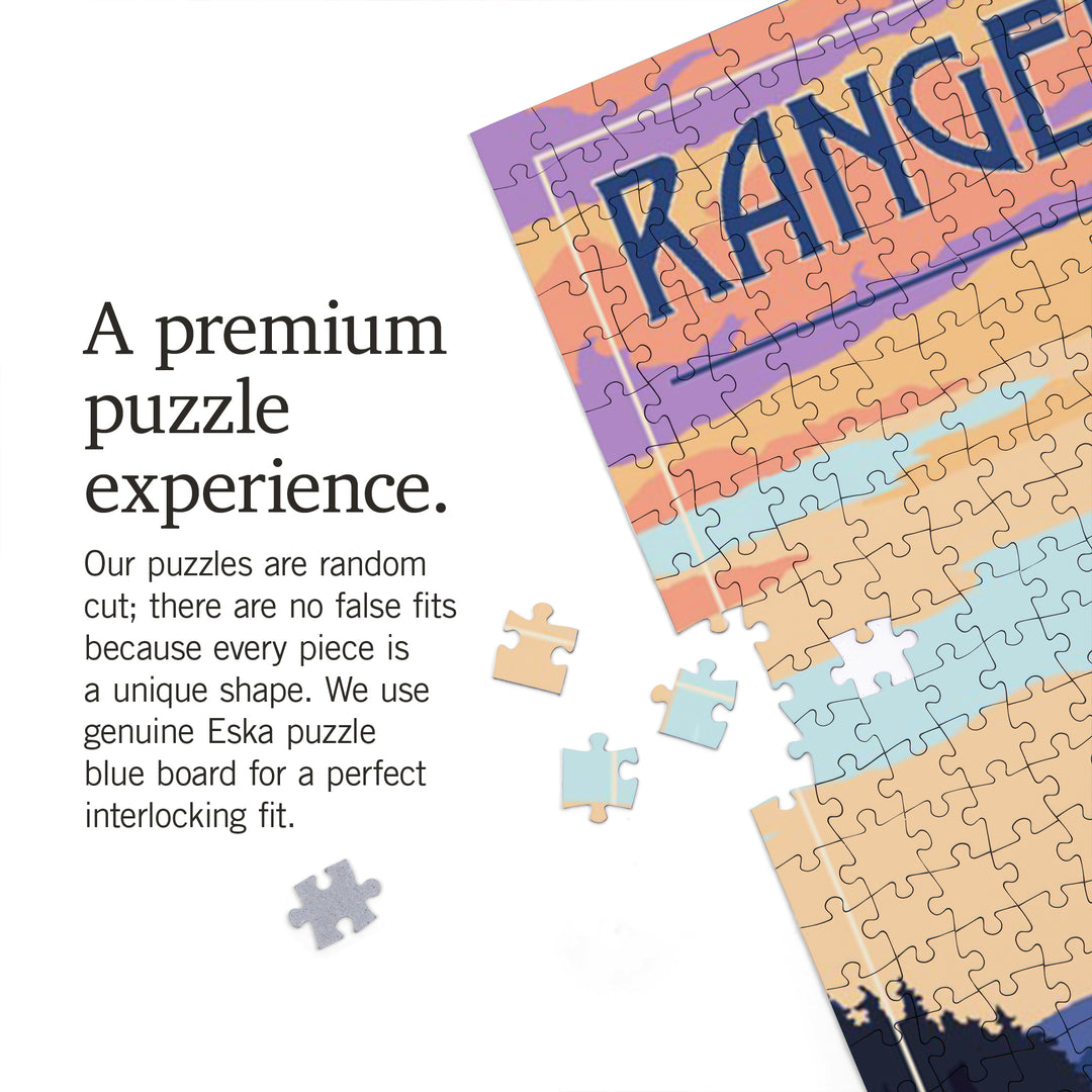 Rangeley Lakes, Maine, Canoe and Lake, Jigsaw Puzzle Puzzle Lantern Press 