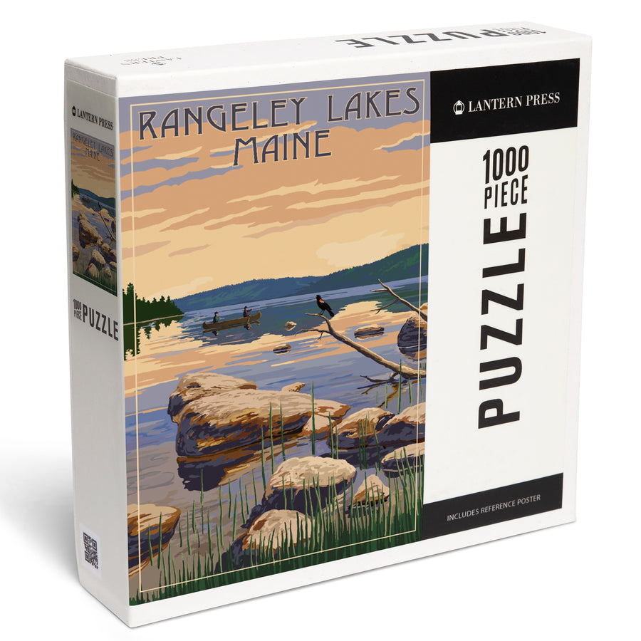 Rangeley Lakes, Maine, Lake Sunrise Scene, Jigsaw Puzzle Puzzle Lantern Press 