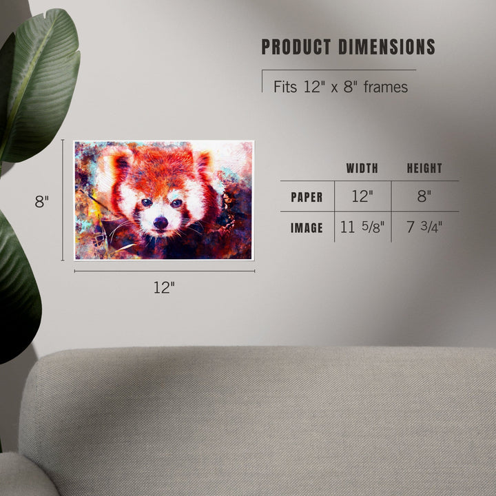 Red Panda, Vibrant Watercolor, Art & Giclee Prints Art Lantern Press 