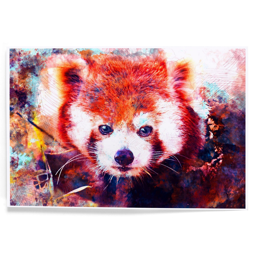 Red Panda, Vibrant Watercolor, Art & Giclee Prints Art Lantern Press 
