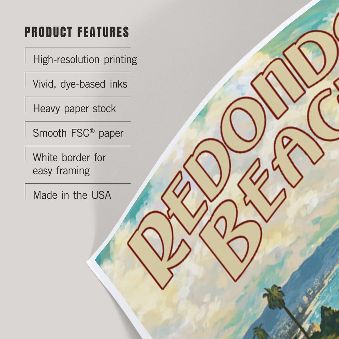 Redondo Beach, California, Camper Van, Art & Giclee Prints Art Lantern Press 
