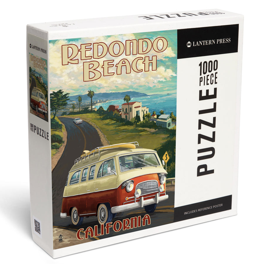Redondo Beach, California, Camper Van, Jigsaw Puzzle Puzzle Lantern Press 
