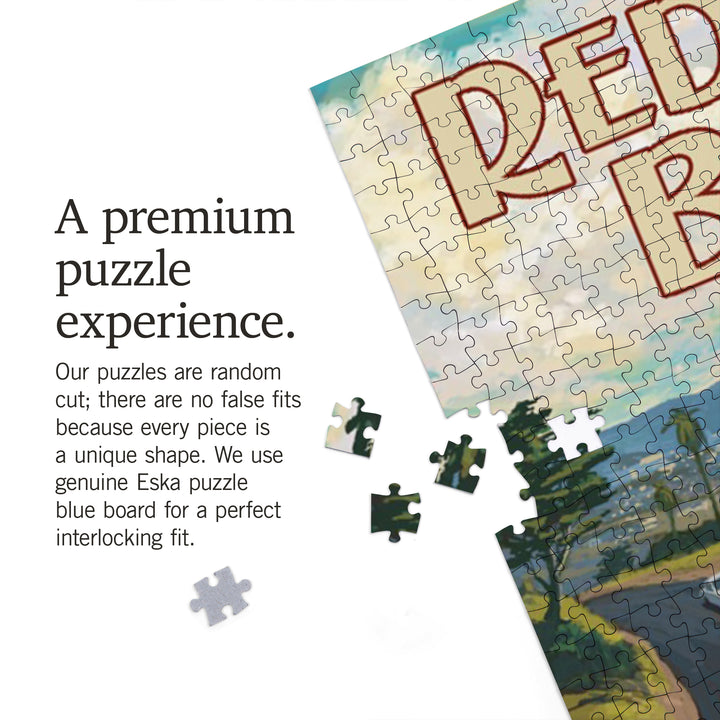 Redondo Beach, California, Camper Van, Jigsaw Puzzle Puzzle Lantern Press 