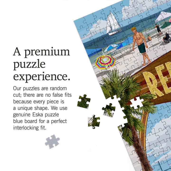 Redondo Beach, California, Montage Scenes, Jigsaw Puzzle Puzzle Lantern Press 