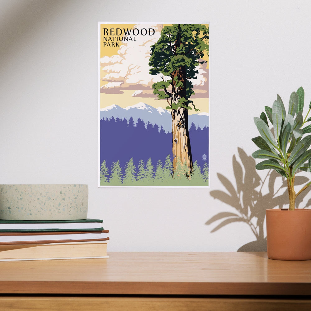 Redwood National Park, California, Towering Redwood, Art & Giclee Prints Art Lantern Press 