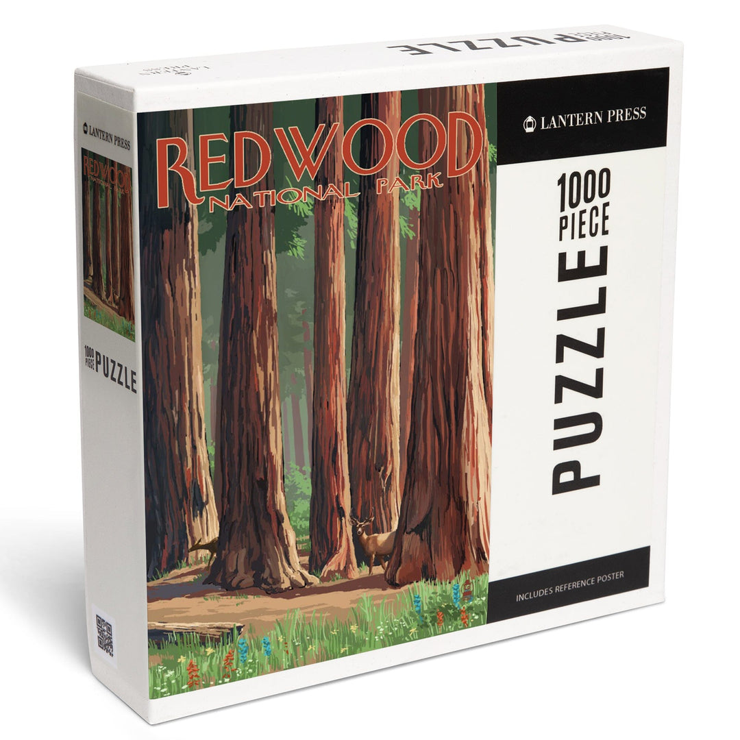 Redwood National Park, Forest Grove in Spring, Jigsaw Puzzle Puzzle Lantern Press 