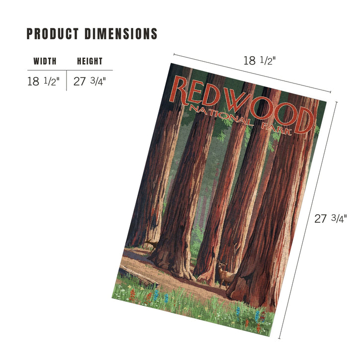 Redwood National Park, Forest Grove in Spring, Jigsaw Puzzle Puzzle Lantern Press 