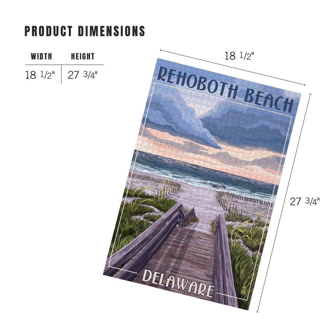 Rehoboth Beach, Delaware, Beach Boardwalk Scene, Jigsaw Puzzle Puzzle Lantern Press 