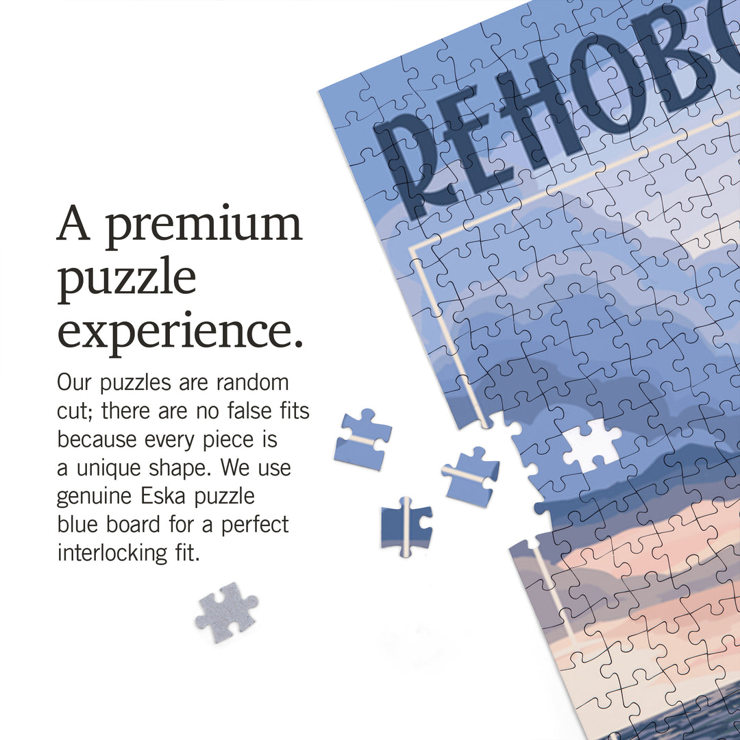 Rehoboth Beach, Delaware, Beach Boardwalk Scene, Jigsaw Puzzle Puzzle Lantern Press 