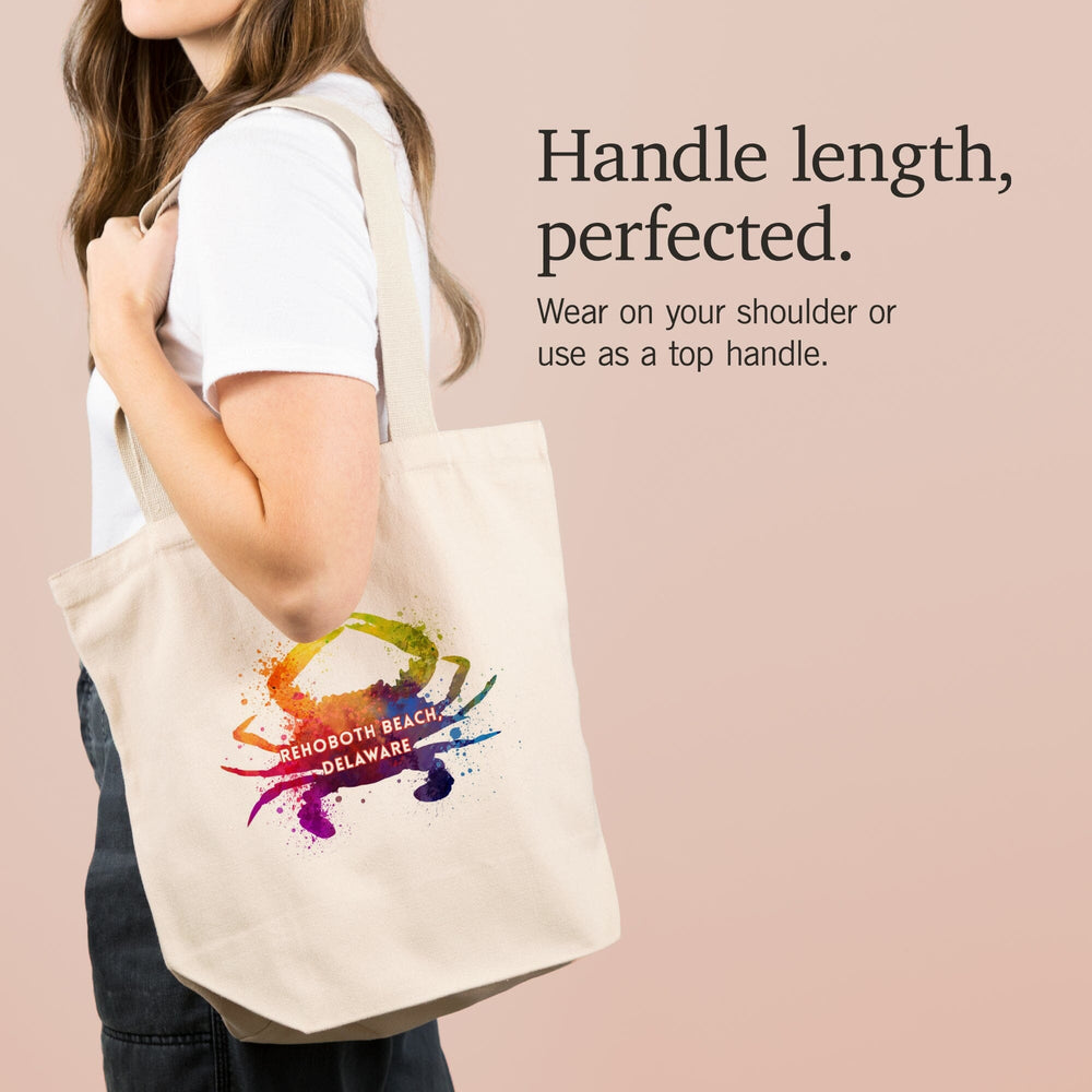 Rehoboth Beach, Delaware, Blue Crab, Abstract Watercolor,, Tote Bag Totes Lantern Press 