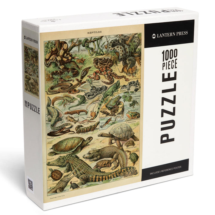 Reptiles, B, Vintage Bookplate, Adolphe Millot Artwork, Jigsaw Puzzle Puzzle Lantern Press 