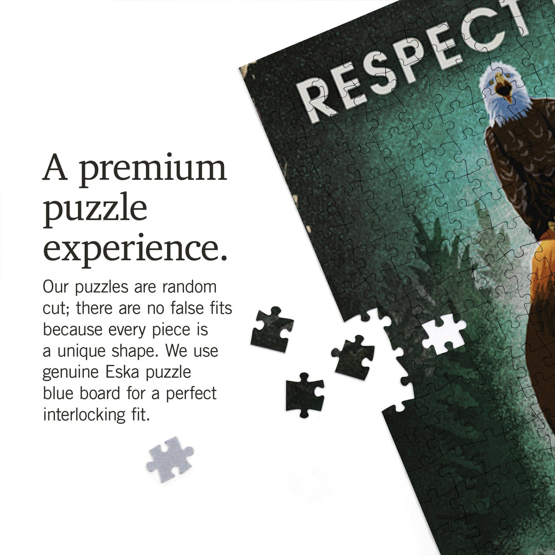 Respect Our Wildlife, Bigfoot, Jigsaw Puzzle Puzzle Lantern Press 