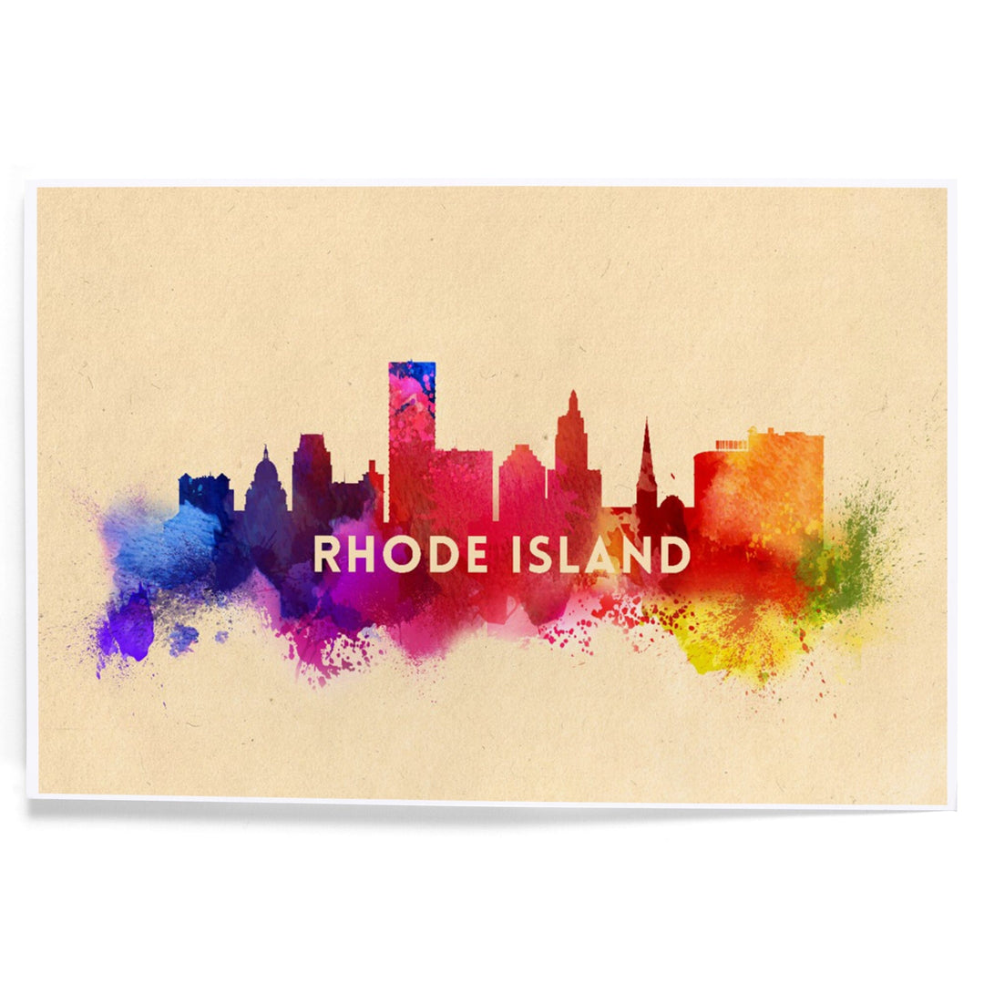 Rhode Island, Skyline Abstract, Art & Giclee Prints Art Lantern Press 