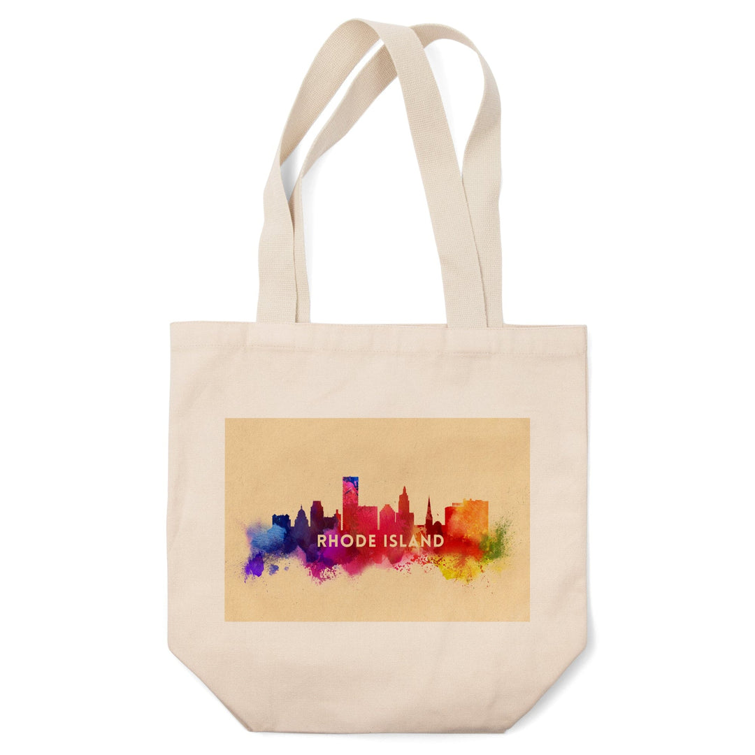 Rhode Island, Skyline Abstract Totes Lantern Press 