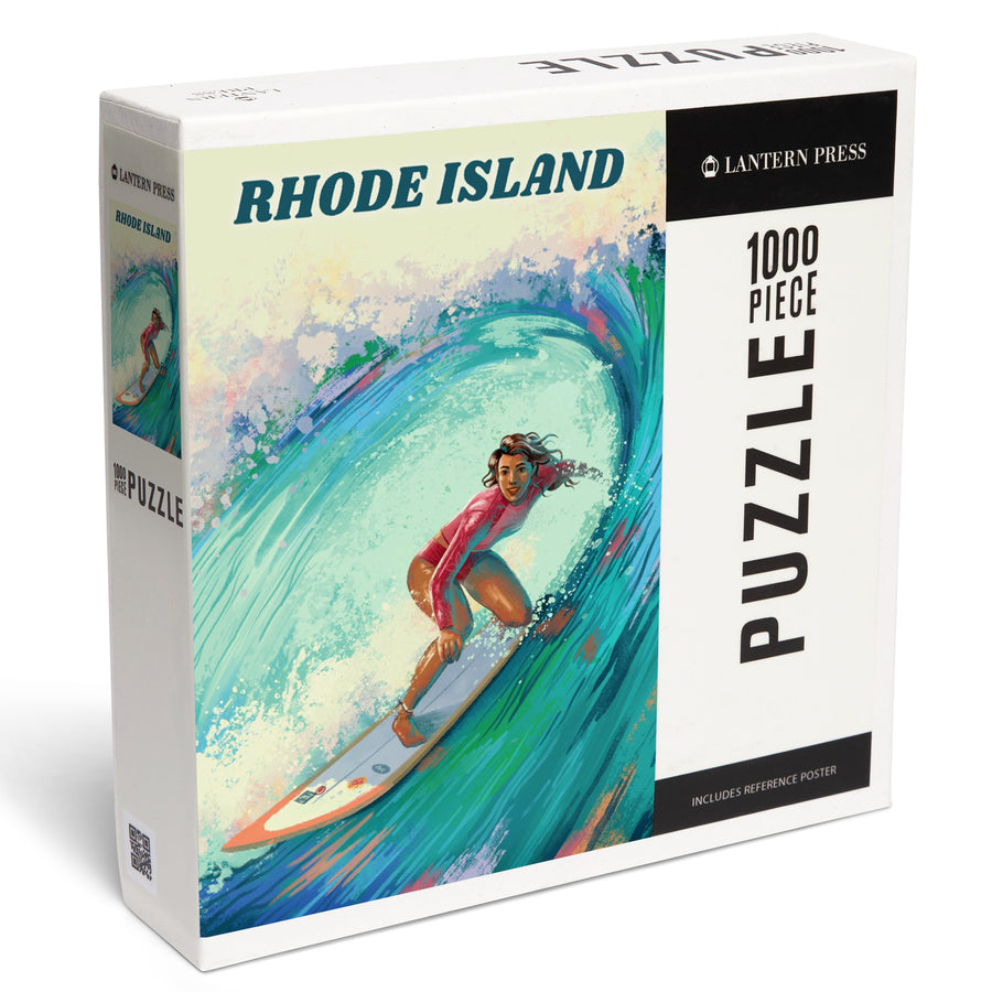 Rhode Island, Vitamin Sea, Coastal Series, Surfer Girl, Jigsaw Puzzle Puzzle Lantern Press 