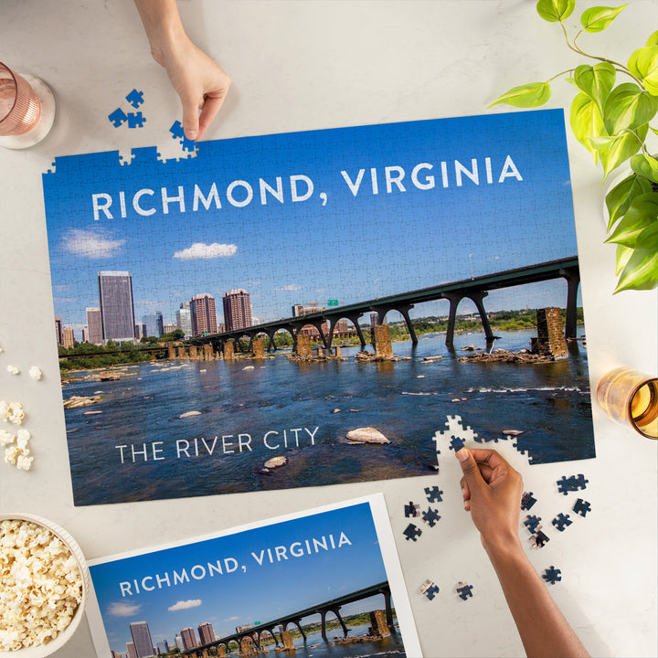 Richmond, Virginia, The River City, Photography, Jigsaw Puzzle Puzzle Lantern Press 
