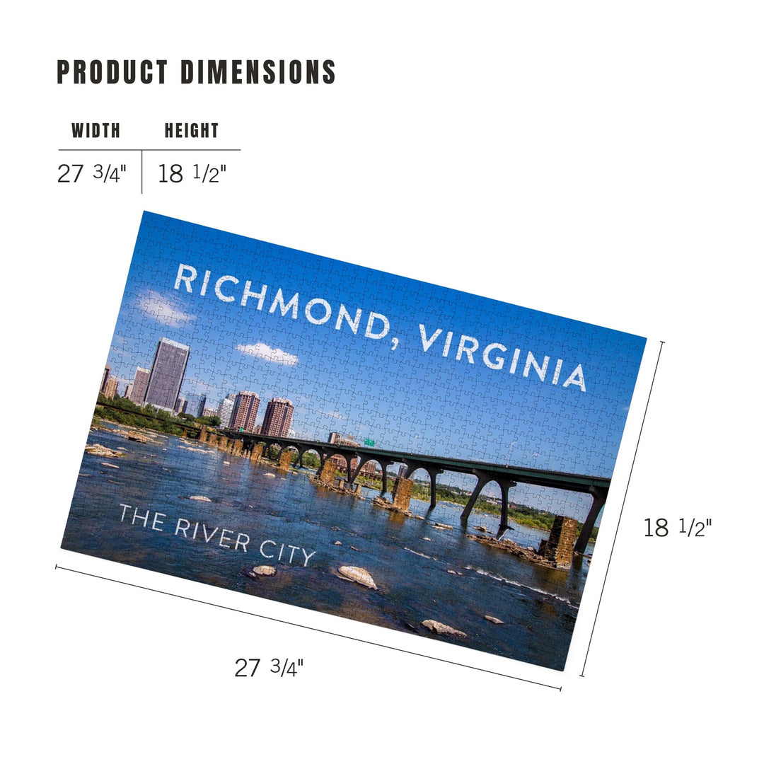 Richmond, Virginia, The River City, Photography, Jigsaw Puzzle Puzzle Lantern Press 