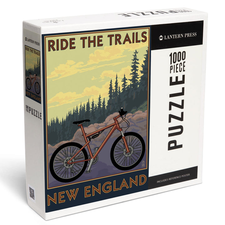 Ride the Trails in New England, Jigsaw Puzzle Puzzle Lantern Press 