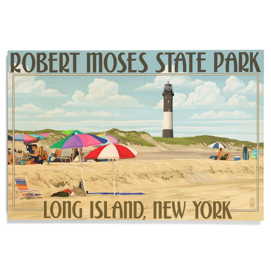 Robert Moses State Park, Long Island, New York, Lantern Press Artwork, Wood Signs and Postcards Wood Lantern Press 