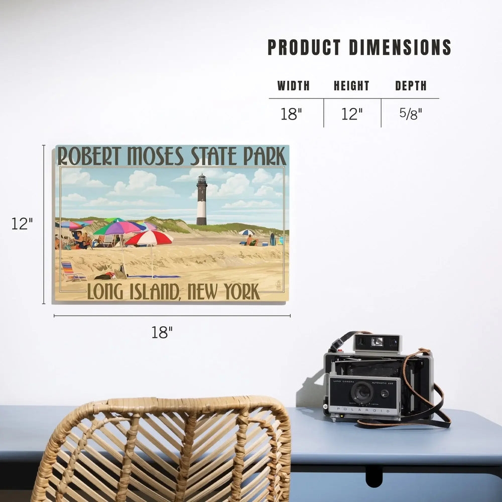 Robert Moses State Park, Long Island, New York, Lantern Press Artwork, Wood Signs and Postcards Wood Lantern Press 