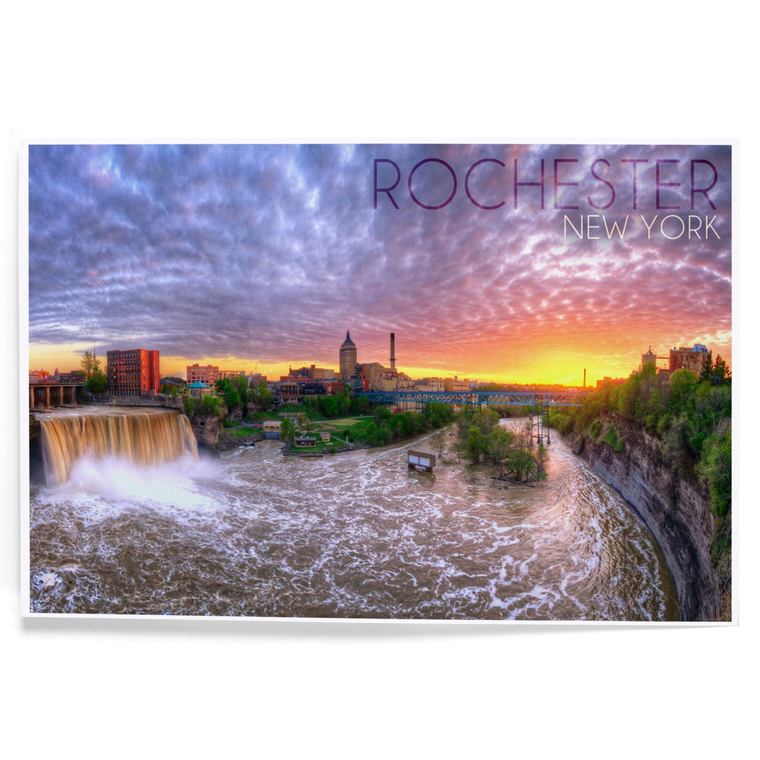 Rochester, New York, Falls View, Art & Giclee Prints Art Lantern Press 