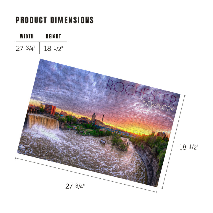 Rochester, New York, Falls View, Jigsaw Puzzle Puzzle Lantern Press 