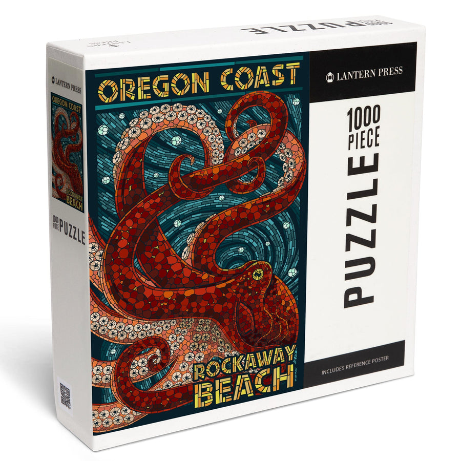 Rockaway Beach, Oregon, Mosaic Octopus, Jigsaw Puzzle Puzzle Lantern Press 