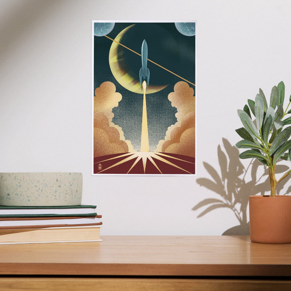 Rocket, Lithograph, Art & Giclee Prints Art Lantern Press 