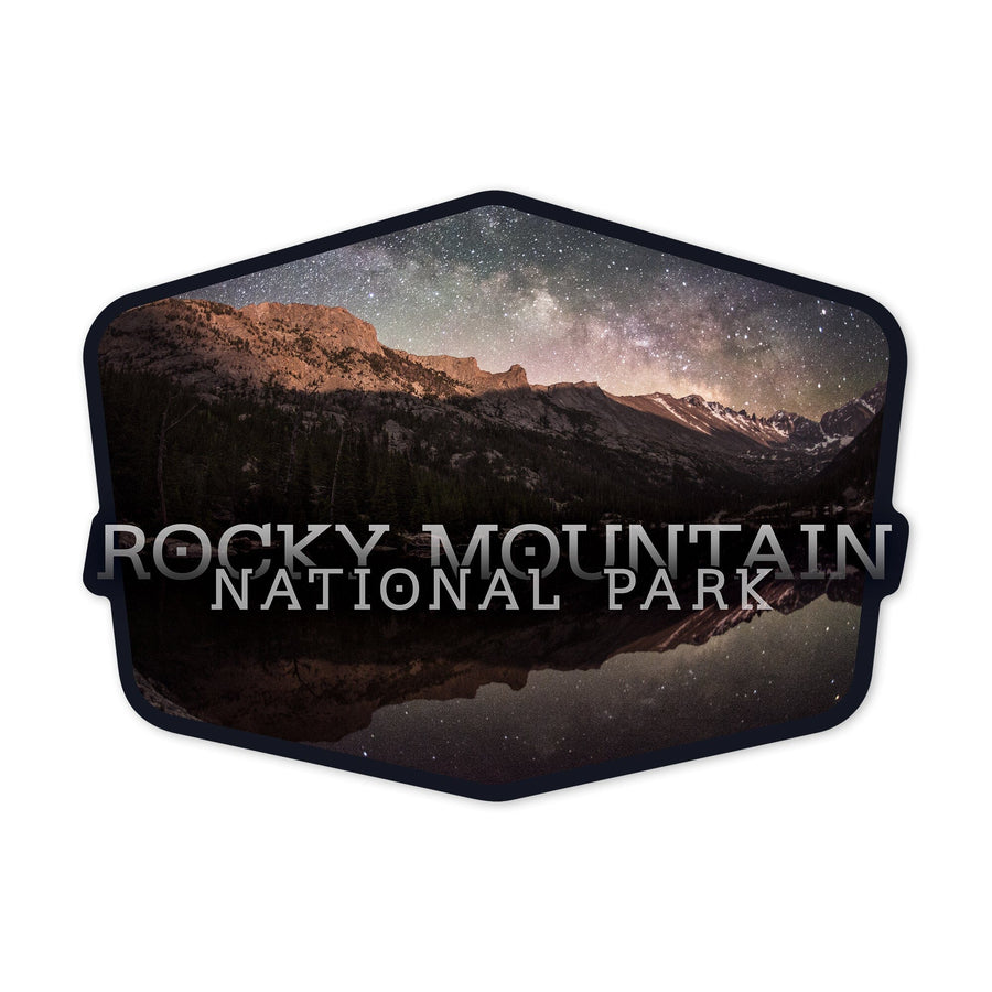 Rocky Mountain National Park, Colorado, Contour, Vinyl Sticker Sticker Lantern Press 