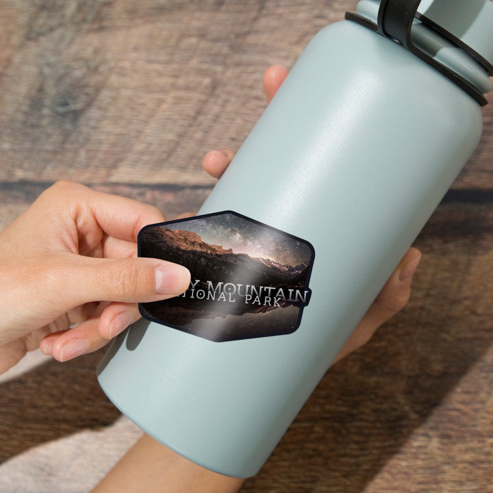 Rocky Mountain National Park, Colorado, Contour, Vinyl Sticker Sticker Lantern Press 