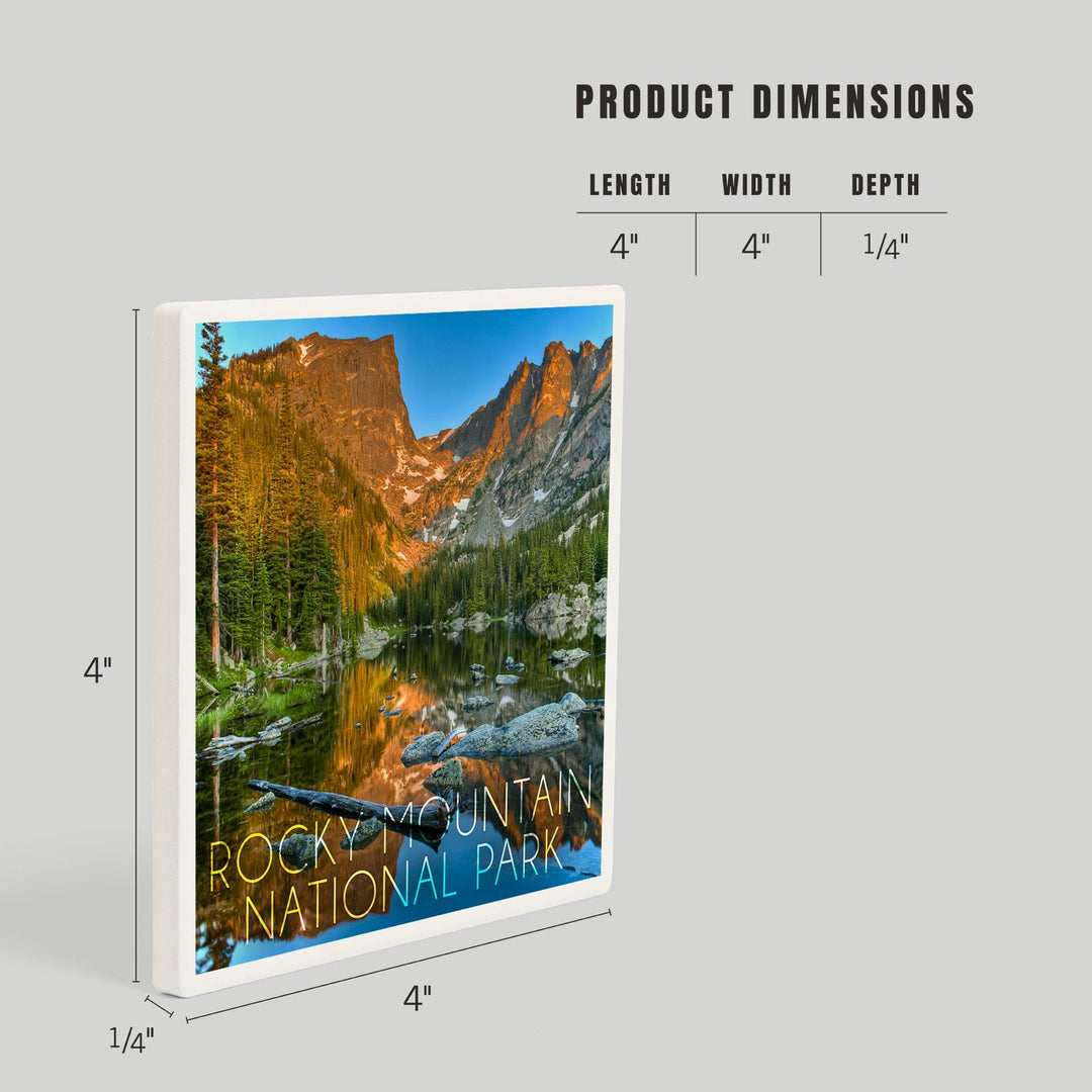 Rocky Mountain National Park, Colorado, Dream Lake Day, Coasters Coasters Lantern Press 