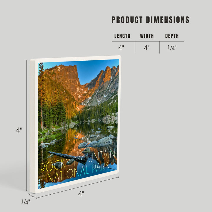Rocky Mountain National Park, Colorado, Dream Lake Day, Coasters Coasters Lantern Press 