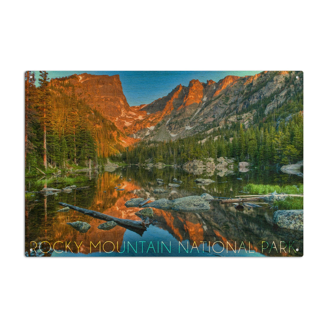 Rocky Mountain National Park, Colorado, Dream Lake Day, Lantern Press Photography, Wood Signs and Postcards Wood Lantern Press 10 x 15 Wood Sign 