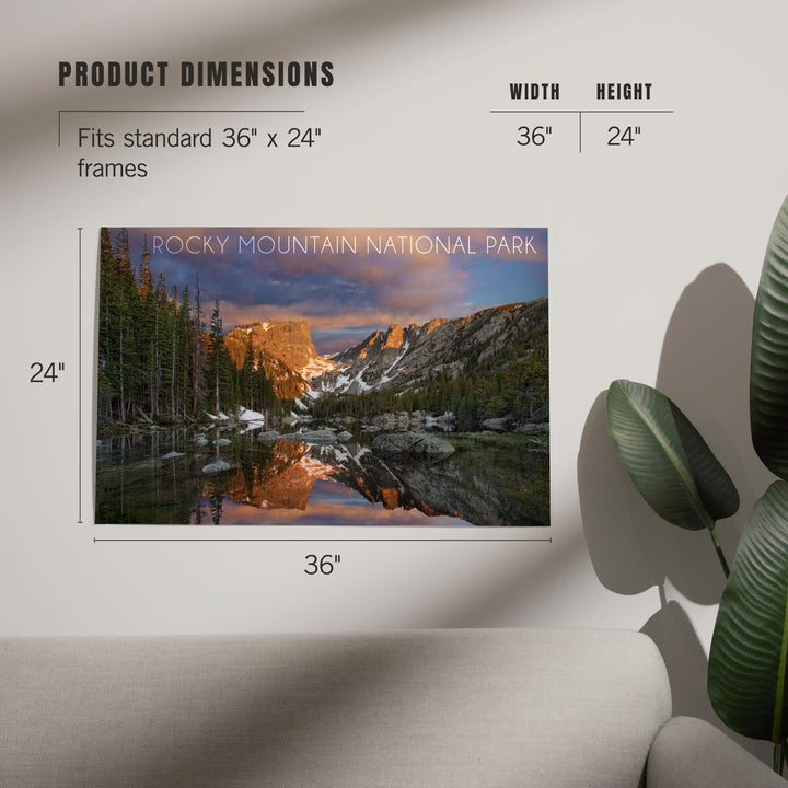 Rocky Mountain National Park, Colorado, Dream Lake Sunset, Art & Giclee Prints Art Lantern Press 