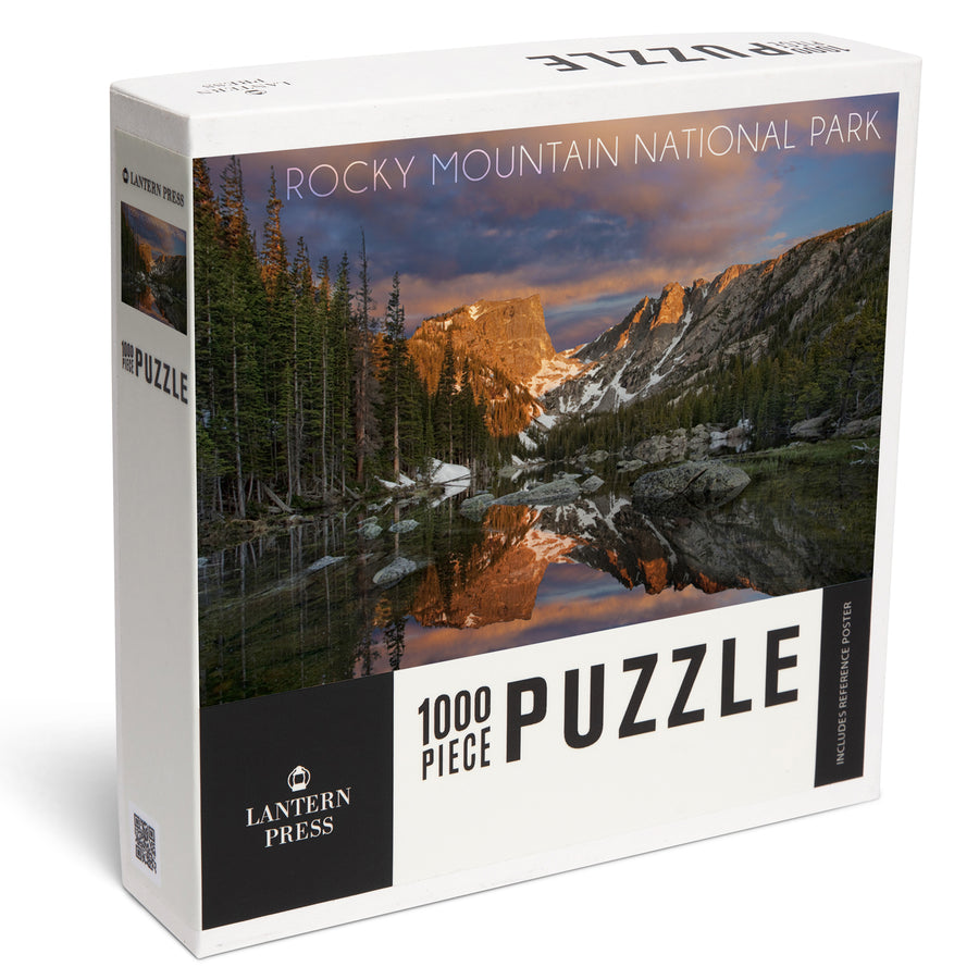 Rocky Mountain National Park, Colorado, Dream Lake Sunset, Jigsaw Puzzle Puzzle Lantern Press 