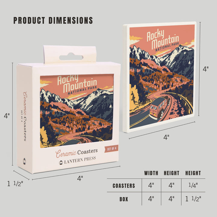 Rocky Mountain National Park, Colorado, Explorer Series, Coasters Coasters Lantern Press 