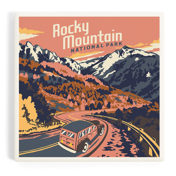 Rocky Mountain National Park, Colorado, Explorer Series, Coasters Coasters Lantern Press 