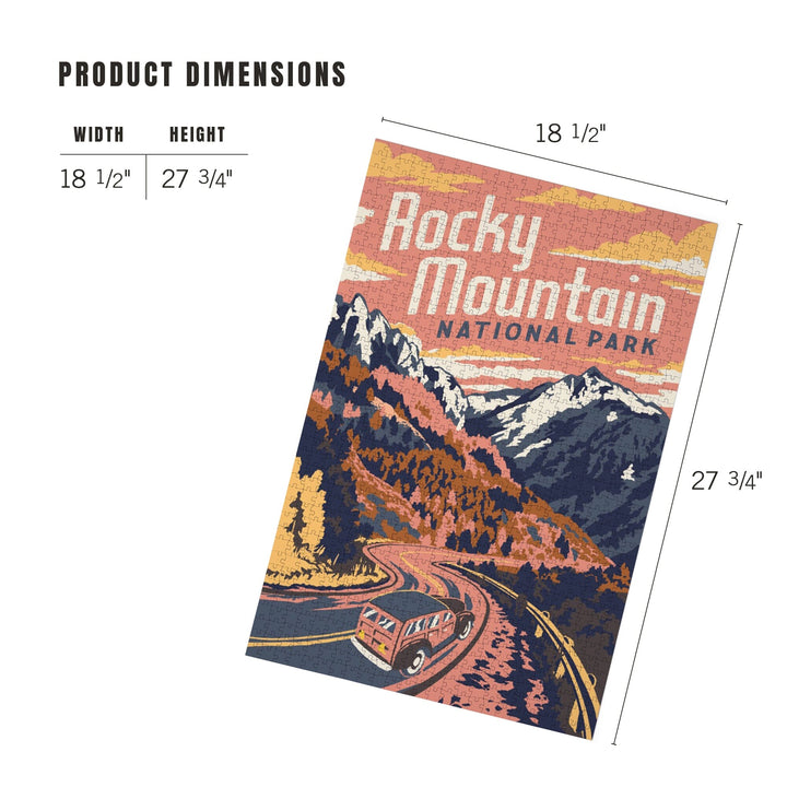 Rocky Mountain National Park, Colorado, Explorer Series, Jigsaw Puzzle Puzzle Lantern Press 