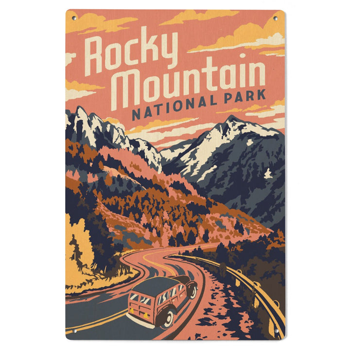 Rocky Mountain National Park, Colorado, Explorer Series, Lantern Press Artwork, Wood Signs and Postcards Wood Lantern Press 