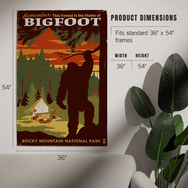 Rocky Mountain National Park, Colorado, Home of Bigfoot, Art & Giclee Prints Art Lantern Press 