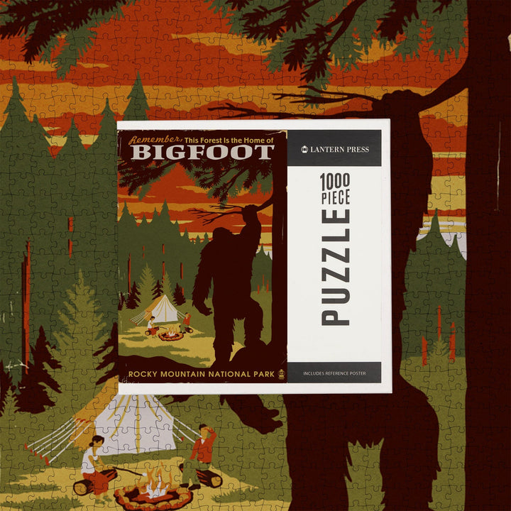 Rocky Mountain National Park, Colorado, Home of Bigfoot, Jigsaw Puzzle Puzzle Lantern Press 
