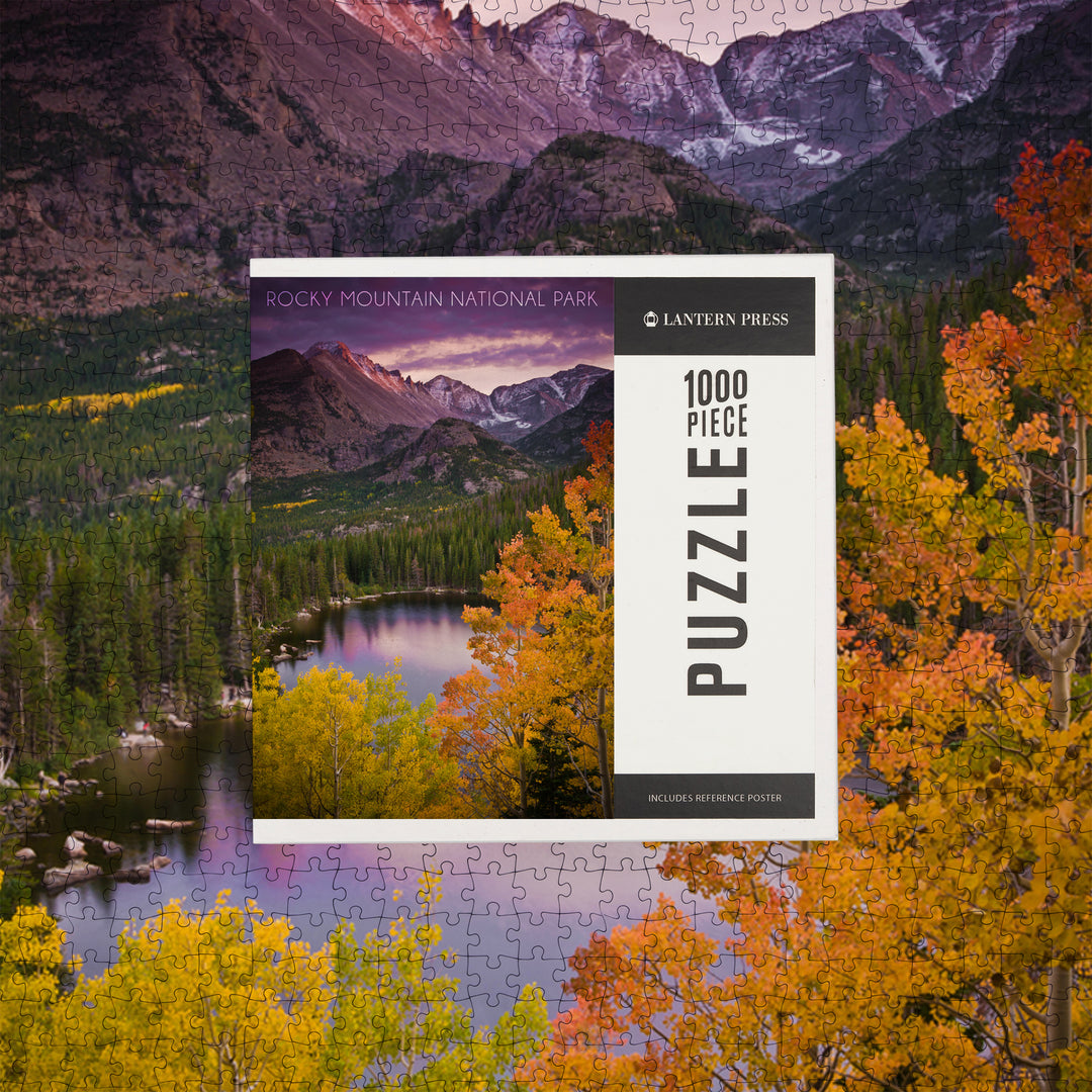 Rocky Mountain National Park, Colorado, Lake and Mountain, Jigsaw Puzzle Puzzle Lantern Press 