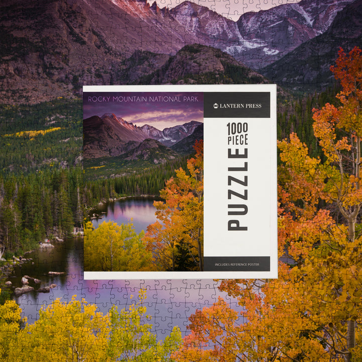 Rocky Mountain National Park, Colorado, Lake and Mountain, Jigsaw Puzzle Puzzle Lantern Press 
