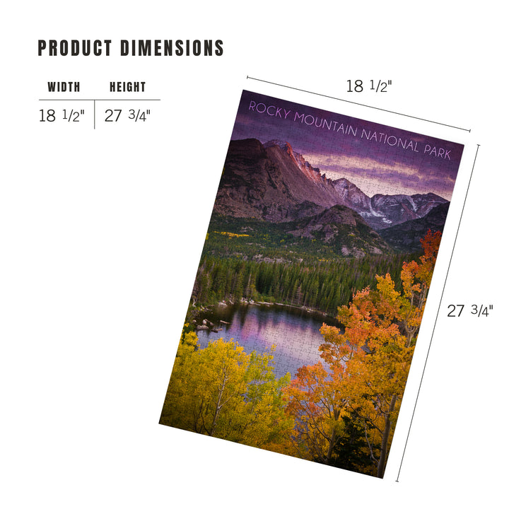 Rocky Mountain National Park, Colorado, Lake and Mountain, Jigsaw Puzzle Puzzle Lantern Press 