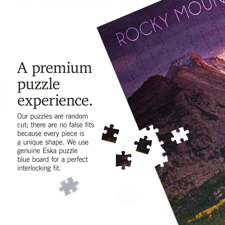 Rocky Mountain National Park, Colorado, Lake and Mountain, Jigsaw Puzzle Puzzle Lantern Press 